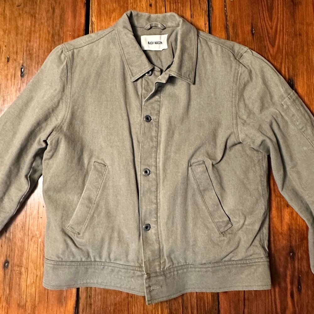 Buck Mason Field Canvas Jacket in Olive Green